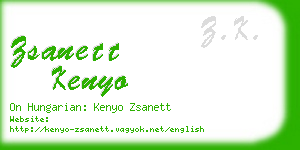 zsanett kenyo business card